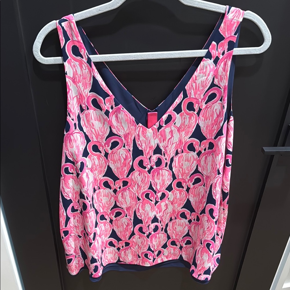 Lilly Pulitzer Graphic Pink and Blue Sleeveless Tank